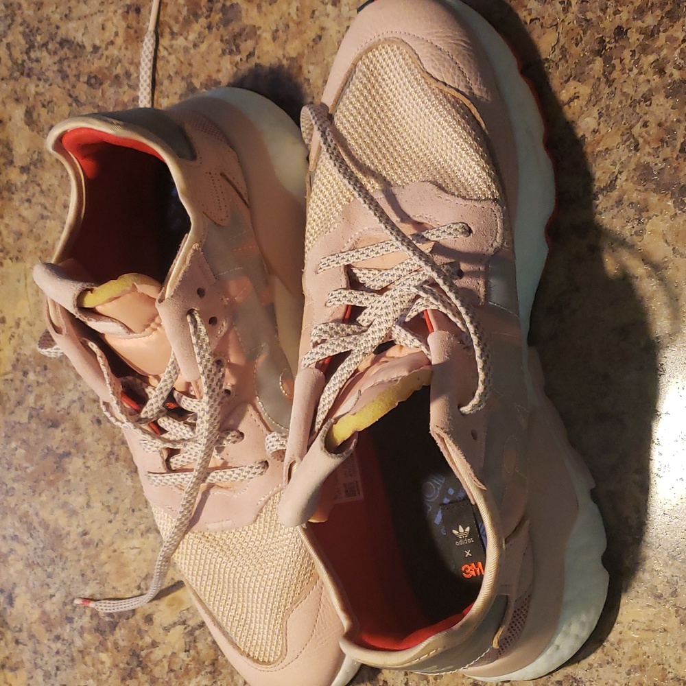 Adidas 3M pink nite jogger scotchlite core running shoes womens 10.5